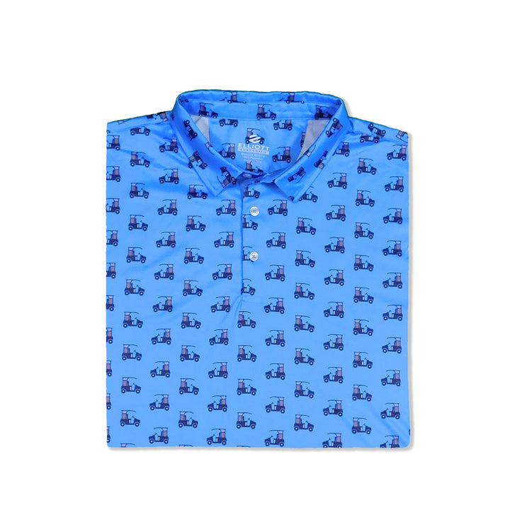 Encourse - Medium Blue Men's Golf Shirt Polo