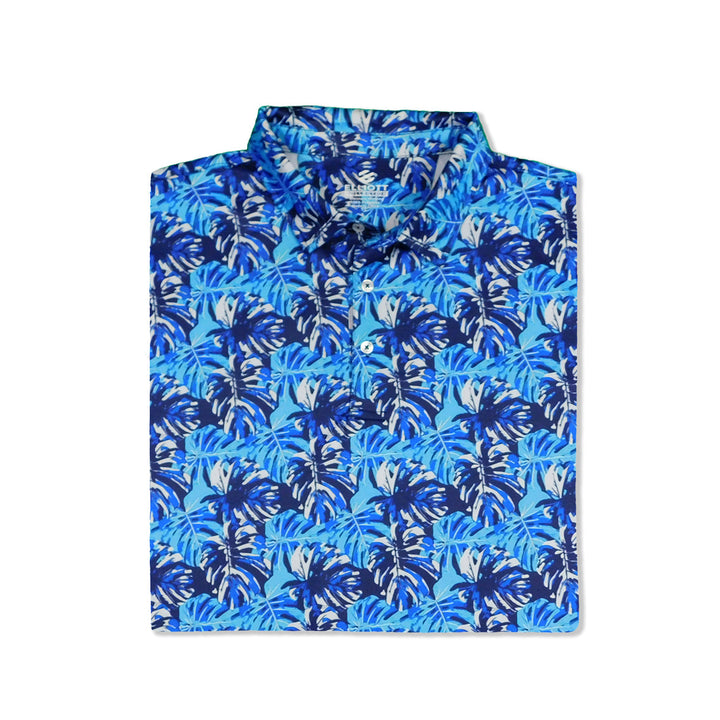 Iguazu - Turquoise Blue Men's Golf Shirt Polo